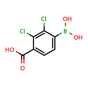 Chemical structure of 4-Borono-2,3-dichlorobenzoic acid , CAS 2351934-06-8, AChemBlock X178659