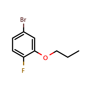 Chemical structure of 4-Bromo-1-fluoro-2-propoxybenzene , CAS 1062618-87-4, AChemBlock X178690