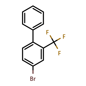 Chemical structure of 4-Bromo-2-(trifluoromethyl)-1,1'-biphenyl , CAS 227306-19-6, AChemBlock X178716