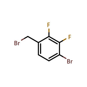 Chemical structure of 4-Bromo-2,3-difluorobenzyl bromide , CAS 162744-56-1, AChemBlock X178720