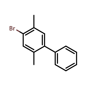 Chemical structure of 4-Bromo-2,5-dimethyl-1,1'-biphenyl , CAS 444683-57-2, AChemBlock X178731