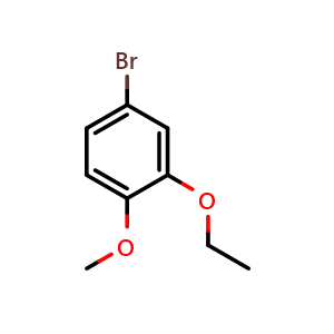 Chemical structure of 4-bromo-2-ethoxy-1-methoxybenzene , CAS 52849-52-2, AChemBlock X178751