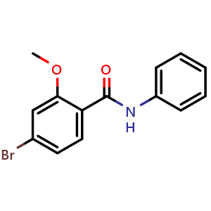 Chemical structure of 4-Bromo-2-methoxy-N-phenylbenzamide , CAS 330793-39-0, AChemBlock X178797