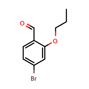 Chemical structure of 4-Bromo-2-propoxybenzaldehyde , CAS 1094555-01-7, AChemBlock X178804
