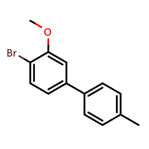 Chemical structure of 4-Bromo-3-methoxy-4'-methyl-1,1'-biphenyl , CAS 2764733-89-1, AChemBlock X178836