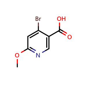 Chemical structure of 4-bromo-6-methoxypyridine-3-carboxylic acid , CAS 1060806-61-2, AChemBlock X178874