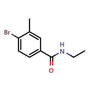 Chemical structure of 4-Bromo-N-ethyl-3-methylbenzamide , CAS 1020252-82-7, AChemBlock X178886