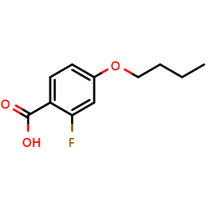 Chemical structure of 4-Butoxy-2-fluorobenzoic acid , CAS 123843-54-9, AChemBlock X178895