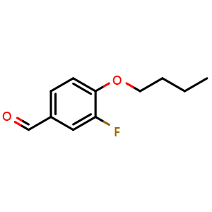 Chemical structure of 4-Butoxy-3-fluorobenzaldehyde , CAS 19415-49-7, AChemBlock X178900