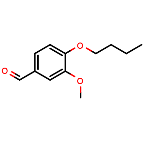 Chemical structure of 4-Butoxy-3-methoxybenzaldehyde , CAS 51301-87-2, AChemBlock X178903