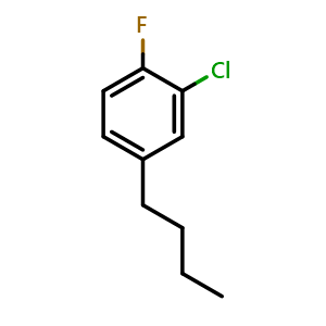 Chemical structure of 4-Butyl-2-chloro-1-fluorobenzene , CAS 2432848-87-6, AChemBlock X178905