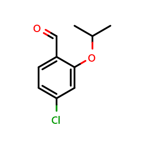 Chemical structure of 4-Chloro-2-isopropoxybenzaldehyde , CAS 1289153-46-3, AChemBlock X178962