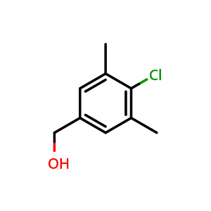 Chemical structure of 4-Chloro-3,5-dimethylbenzylalcohol , CAS 18982-59-7, AChemBlock X178978