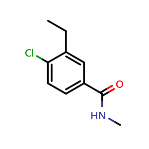 Chemical structure of 4-Chloro-3-ethyl-N-methylbenzamide , CAS 2755724-20-8, AChemBlock X178986