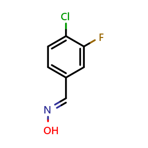 Chemical structure of 4-Chloro-3-fluorobenzaldoxime , CAS 202925-09-5, AChemBlock X178991
