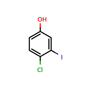 Chemical structure of 4-Chloro-3-iodophenol , CAS 202982-72-7, AChemBlock X178995