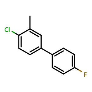 Chemical structure of 4-Chloro-4'-fluoro-3-methyl-1,1'-biphenyl , CAS 1214363-10-6, AChemBlock X179002