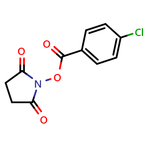 Chemical structure of 4-chlorobenzoic acid N-hydroxysuccinimide ester , CAS 68388-09-0, AChemBlock X179013