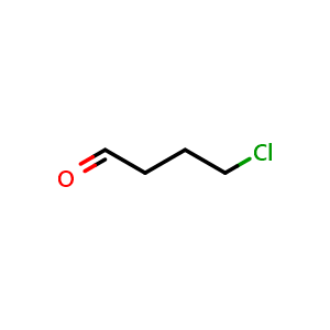 Chemical structure of 4-chlorobutanal , CAS 6139-84-0, AChemBlock X179014