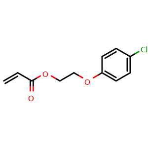 Chemical structure of 4-chlorophenoxyethyl acrylate , CAS 46464-63-5, AChemBlock X179016