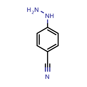 Chemical structure of 4-Cyanophenylhydrazine , CAS 17672-27-4, AChemBlock X179022