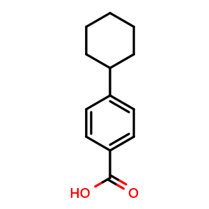 Chemical structure of 4-Cyclohexylbenzoic acid , CAS 20029-52-1, AChemBlock X179024