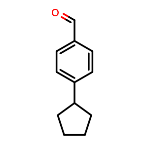 Chemical structure of 4-Cyclopentylbenzaldehyde , CAS 40452-70-8, AChemBlock X179026