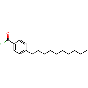 Chemical structure of 4-decylbenzoyl chloride , CAS 54256-43-8, AChemBlock X179032