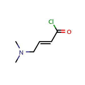Chemical structure of 4-dimethylaminocrotonyl chloride , CAS 1056149-69-9, AChemBlock X179033