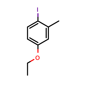 Chemical structure of 4-Ethoxy-1-iodo-2-methylbenzene , CAS 108178-36-5, AChemBlock X179038