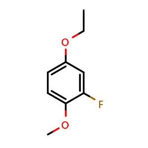 Chemical structure of 4-Ethoxy-2-fluoro-1-methoxybenzene , CAS 1881077-67-3, AChemBlock X179052