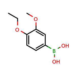 Chemical structure of 4-Ethoxy-3-methoxyphenylboronic acid , CAS 1189126-30-4, AChemBlock X179067