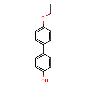 Chemical structure of 4-Ethoxy-4'-hydroxybiphenyl , CAS 127972-27-4, AChemBlock X179070