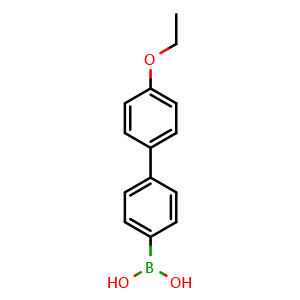 Chemical structure of 4-Ethoxybiphenyl-4'-boronic acid , CAS 182344-29-2, AChemBlock X179074