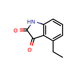Chemical structure of 4-Ethyl isatin , CAS 34934-05-9, AChemBlock X179076