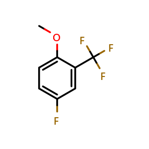 Chemical structure of 4-Fluoro-2-(trifluoromethyl)anisole , CAS 1214360-06-1, AChemBlock X179090