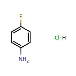 Chemical structure of 4-Fluoroaniline Hydrochloride , CAS 2146-07-8, AChemBlock X179153