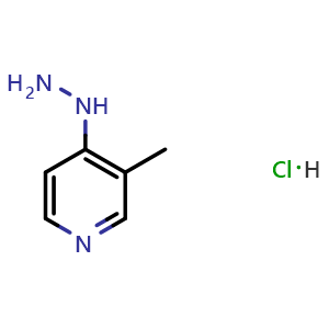 Chemical structure of 4-Hydrazino-3-methylpyridine hydrochloride , CAS 1195782-30-9, AChemBlock X179161