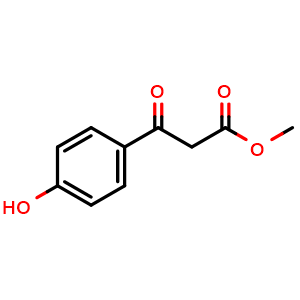 Chemical structure of 4-hydroxybenzoylacetic acid methyl ester , CAS 32066-29-8, AChemBlock X179173