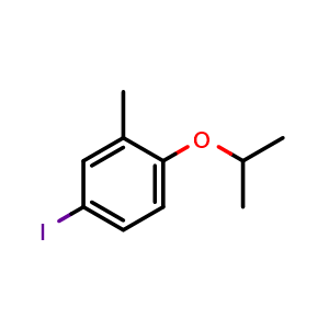 Chemical structure of 4-Iodo-1-isopropoxy-2-methylbenzene , CAS 877603-52-6, AChemBlock X179176