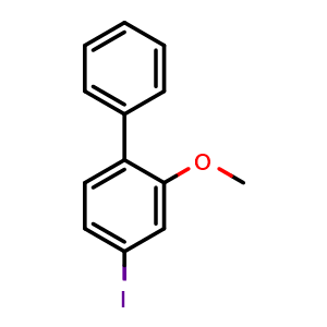 Chemical structure of 4-Iodo-2-methoxy-1,1'-biphenyl , CAS 183803-08-9, AChemBlock X179181