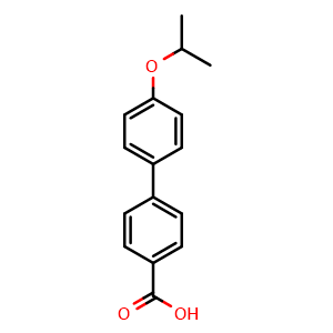 Chemical structure of 4'-Isopropoxy-[1,1'-biphenyl]-4-carboxylic acid , CAS 502649-35-6, AChemBlock X179196