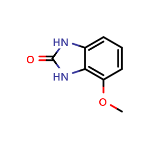 Chemical structure of 4-methoxy-1,3-dihydro-benzoimidazol-2-one , CAS 69053-51-6, AChemBlock X179204