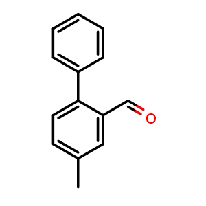 Chemical structure of 4-Methyl-[1,1'-biphenyl]-2-carbaldehyde , CAS 2928-40-7, AChemBlock X179226