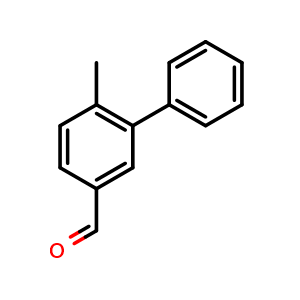 Chemical structure of 4-Methyl-3-phenylbenzaldehyde , CAS 1175987-92-4, AChemBlock X179238