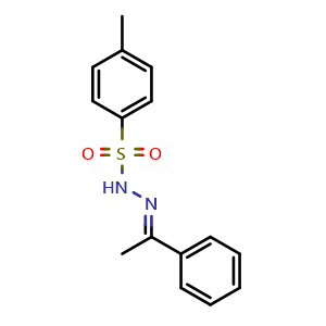 Chemical structure of 4-methyl-N'-(1-phenylethylidene)benzenesulfonohydrazide , CAS 4545-21-5, AChemBlock X179245