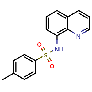Chemical structure of 4-methyl-N-quinolin-8-ylbenzenesulfonamide , CAS 10304-39-9, AChemBlock X179248
