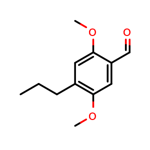 Chemical structure of 4-N-Propyl-2,5-dimethoxybenzaldehyd , CAS 53581-81-0, AChemBlock X179253