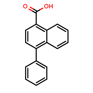 Chemical structure of 4-Phenyl-1-naphthoic acid , CAS 94574-45-5, AChemBlock X179259