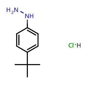 Chemical structure of 4-tert-Butylphenylhydrazine hydrochloride , CAS 128231-55-0, AChemBlock X179264
